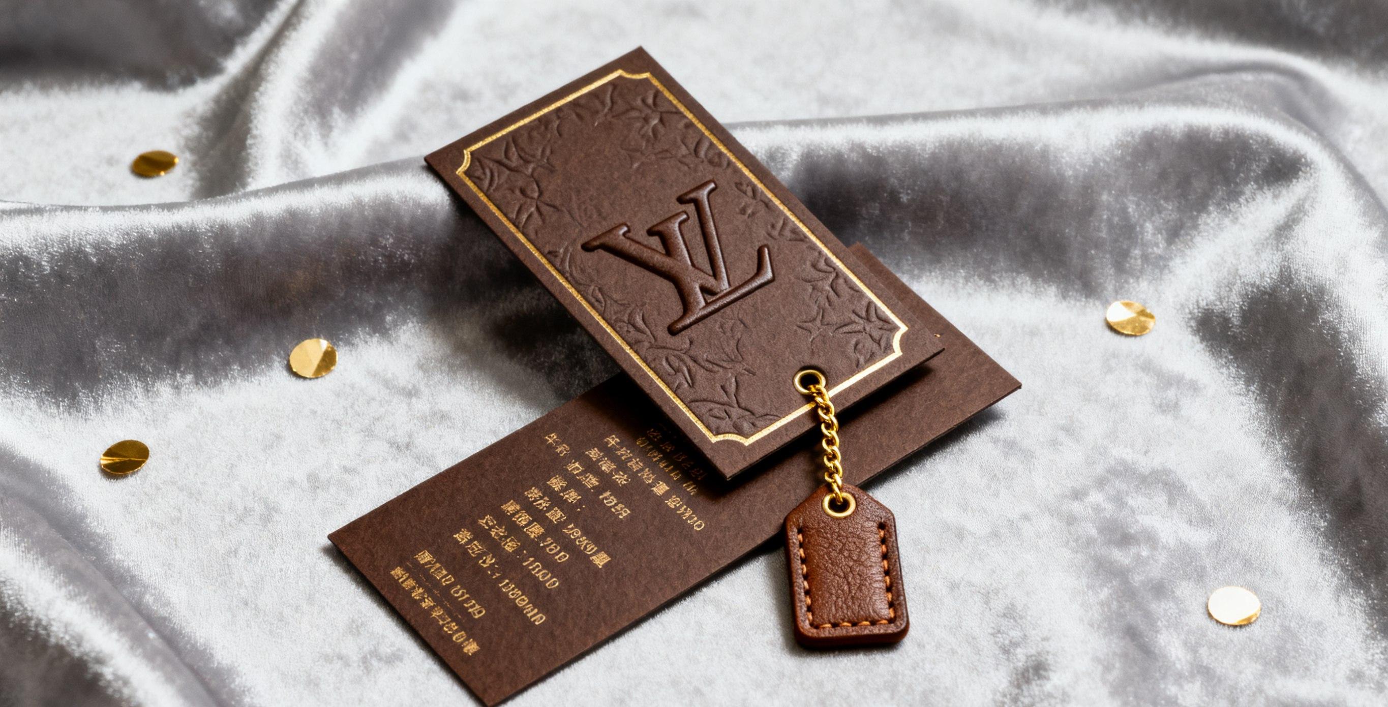 Premium hang tag clothing labels with embossed design